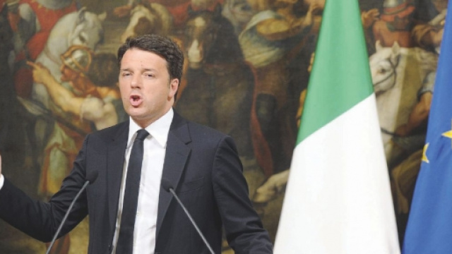 Renzi parla su Riforme. Fonte : http://www.ilfattoquotidiano.it/2016/04/18/referendum-renzi-vittorioso-ma-ad-ottobre-non-sara-una-passeggiata/2648962/