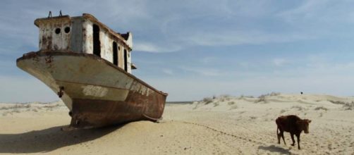 Mar de Aral atualmente - Foto: Google