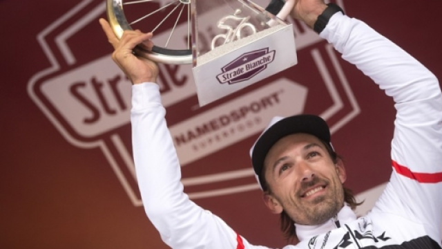Fabian Cancellara, la vittoria alla Strade Bianche - Foto Ansa/Peri
