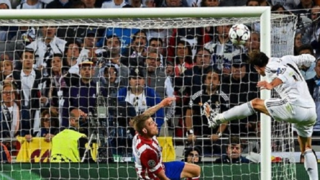 Gareth Bale a segno nella finale di Lisbona della stagione 2013/2014