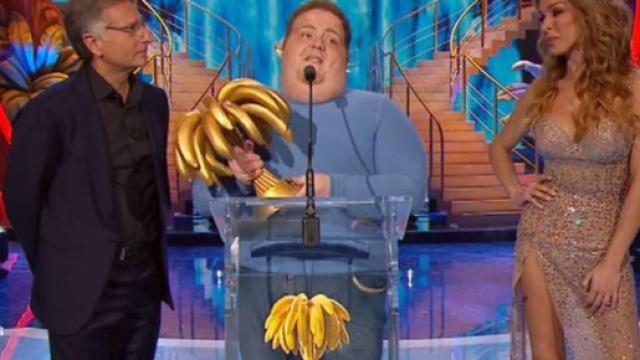 Vittoria Schisano con Paolo Bonolis e Francesco Nozzolino