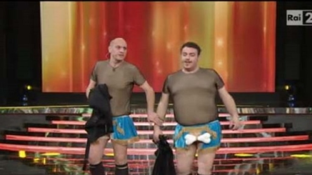 Massimo Borrelli con il collega Peppe Laurato nel "Duo x duo"