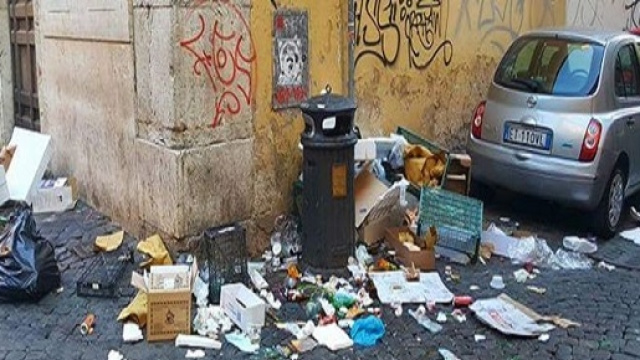 Sporcizia a Roma, in una foto divulgata dal blog antidegrado "Roma fa schifo", seguito ormai da oltre 100mila romani su Facebook
