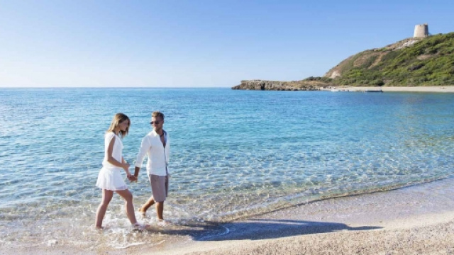 Una delle tante spiagge di Chia, a Domus de Maria, in Sardegna.