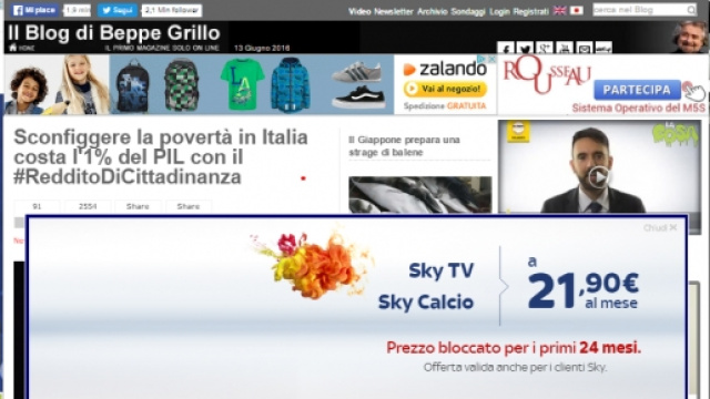 Homepage Il blog di Beppe Grillo
