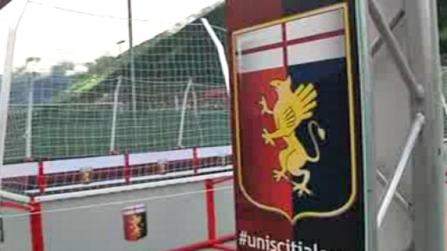 Allestimento del Genoa Cfc in occasione del ritiro a Neustift