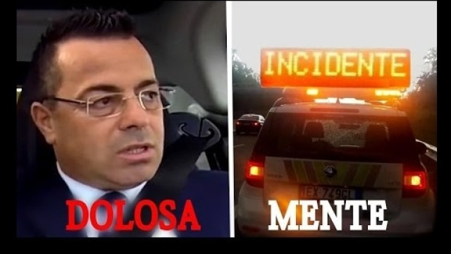 Un fotogramma del video che illustra la "teoria del complotto" sulla morte di Buonanno