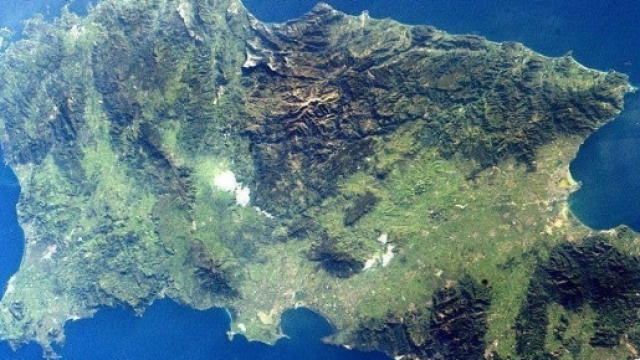 Un'immagine dall'alto della Sardegna