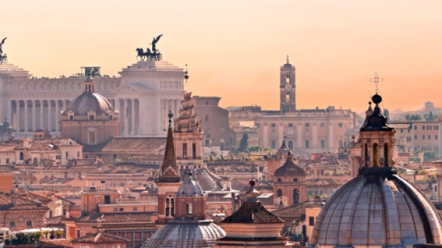 veduta panoramica della citt&agrave; di Roma