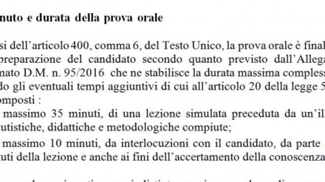 Contenuto e cosa prevede la prova orale concorso docenti.