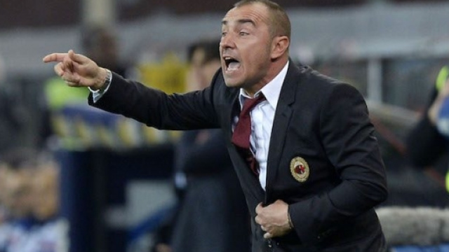 L'allenatore del Milan, Cristian Brocchi.
