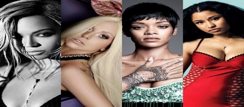 Beyonc&eacute;, Lady Gaga, Rihanna e Nicki Minaj