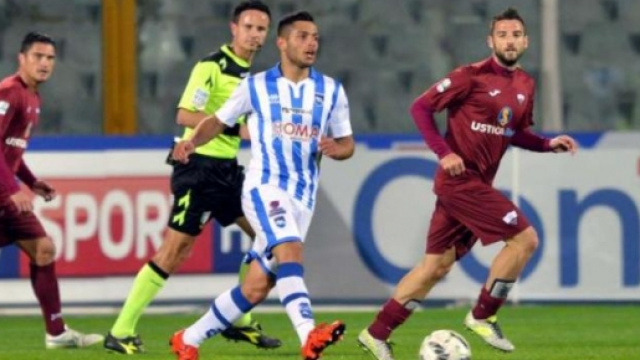 Una fase del match disputato a Pescara lo scorso marzo, vinto dal Trapani