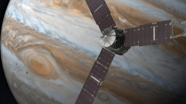 Una ricostruzione al computer della sonda Juno