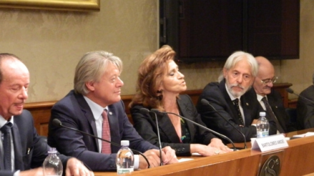 I senatori Amidei e Pelino assieme ad Alfredo Folliero ed Evandro Taddei