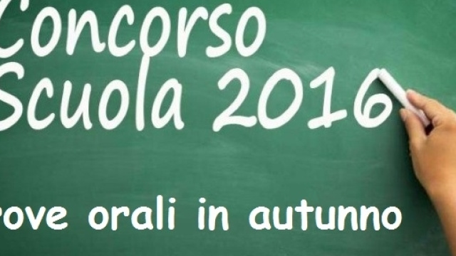 La calendarizzaione degli orali del concorso docenti