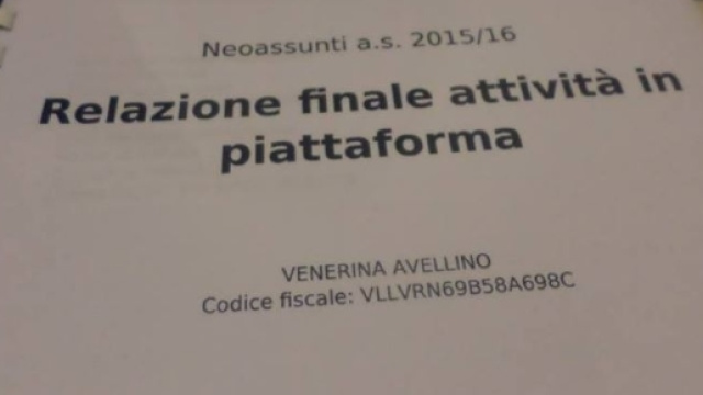 Relazione finale neoassunti i primi esiti