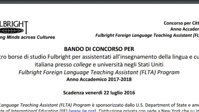 Assistenti di lingua italiana in Usa