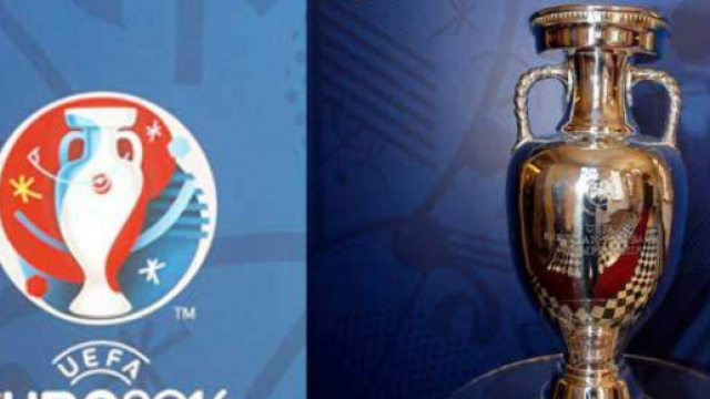 Coppa trofeo e logo Europei 2016