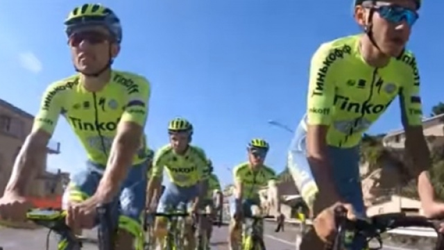 Corridori del Team Tinkoff in allenamento