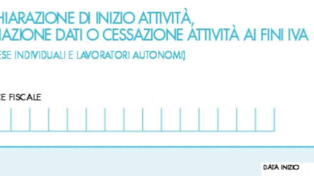Modello di dichiarazione d'inizio attivit&agrave;