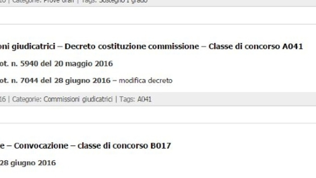 aggiornamenti calendari orali concorso docenti 2016