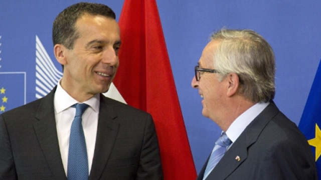 Christian Kern e Jean-Claude Juncker a Bruxelles