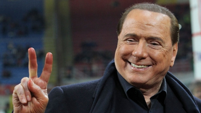 Il patron del Milan, Silvio Berlusconi