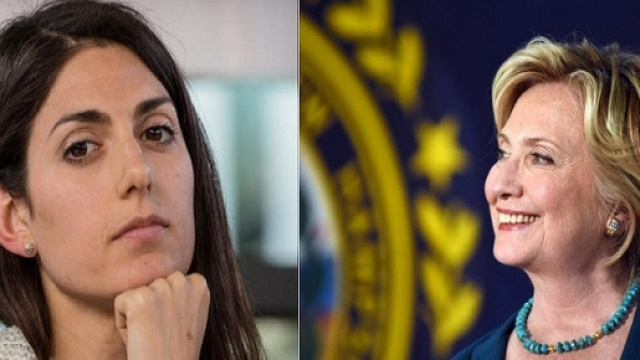 Virginia Raggi e Hillary Clinton
