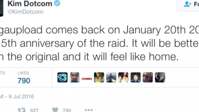 Il tweet di Kim Dotcom, Megaupload torna a Gennaio 2017