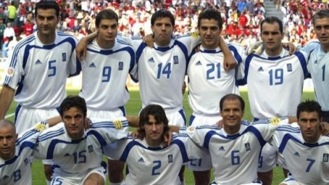 Una formazione della Grecia, Campione d'Europa nel 2004