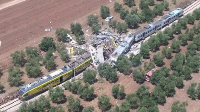 Incidente ferroviario in Puglia. Foto: Ansa.it
