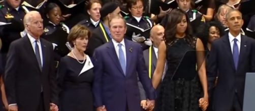 Bush dancing in Dallas, via YouTube