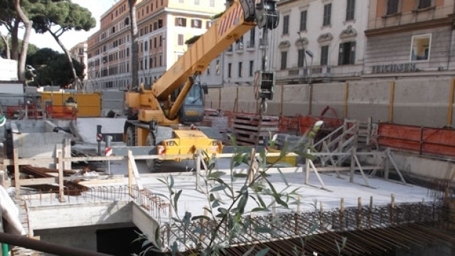 Uno dei tanti cantieri della Metro C di Roma Capitale