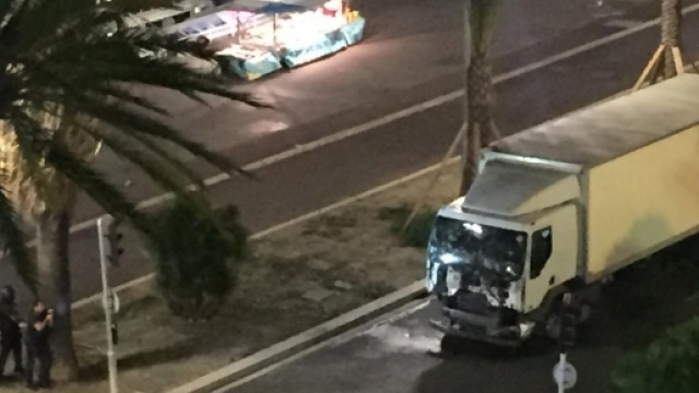 Il camion usato dal terrorista