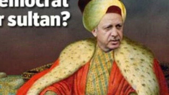 Una vignetta su Erdogan: i detrattori del presidente turco lo chiamano "il sultano"