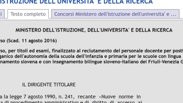 Concorso per n. 40 posti docenti