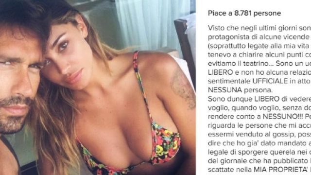 Borriello smentisce la love story con Belen