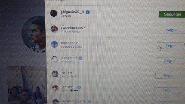 Pablo Dybala ha iniziato a seguire Higuain su Instagram