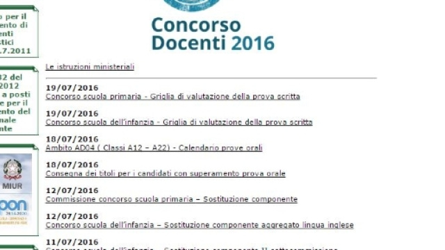 aggiornamenti calendari prove orali e griglie di valutazione.