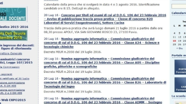 aggiornamenti calendari prove orali