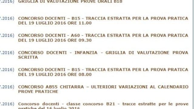 quando usciranno i calendari per gli orali infanzia e primaria