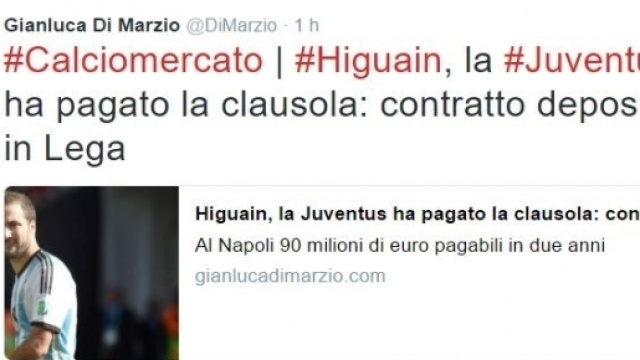 Ultime notizie calciomercato Juventus, marted&igrave; 26 luglio 2016: Higuain &egrave; ufficiale