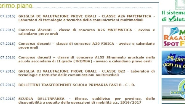Aggiornamenti calendari prova orale