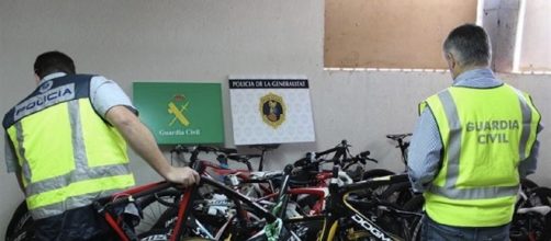 Imagen de parte de las bicicletas intervenidas en la operaci&oacute;n "Tourmalet"
