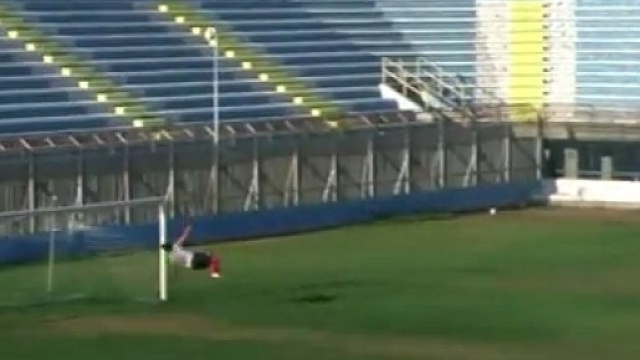 Un momento dell'allenamento fra Akragas e Equipe Sicilia