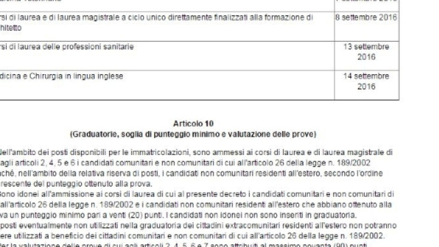 come candidarsi al test pre selettivo medicina 2016