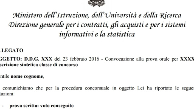 Mail Cineca convocazione concorso e votazione