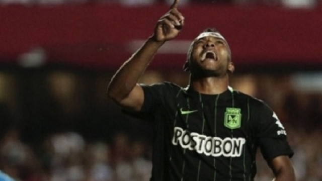 La gioia di Miguel Borja, 'eroe' colombiano del 'Morumb&igrave;' (ph. AFP)