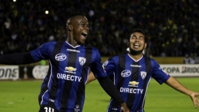 Jos&egrave; Angulo, autore del gol della vittoria contro il Boca Juniors